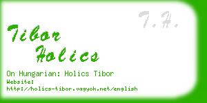 tibor holics business card